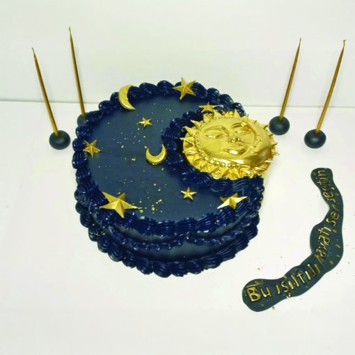 Midnight Gold Cake
