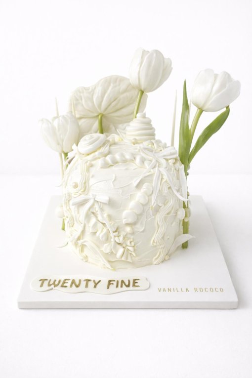 White Bloom Cake