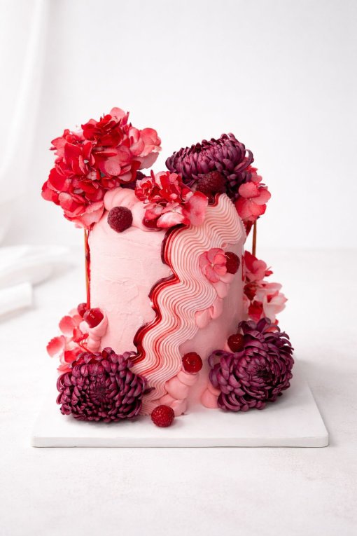 Flowing Flora Cake